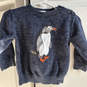 Gymboree Boys Navy and Orange Sweater